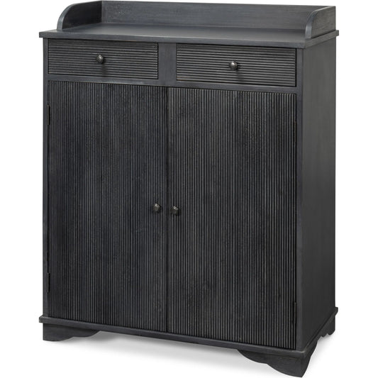 Helen Credenza by Sarreid Ltd. in taizhou black. Made from reclaimed pine in a unique style.