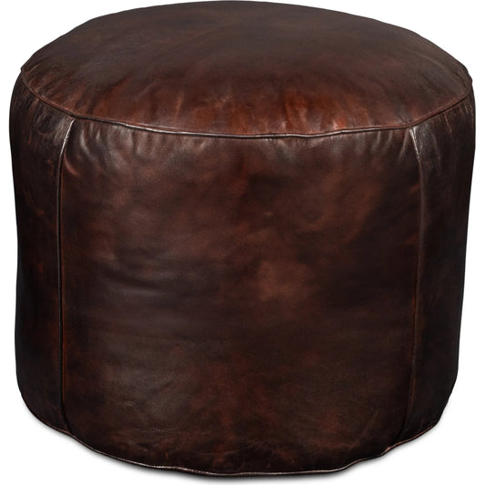 Soccerball Stool by Sarreid Ltd.. Made from leather in a modern style.