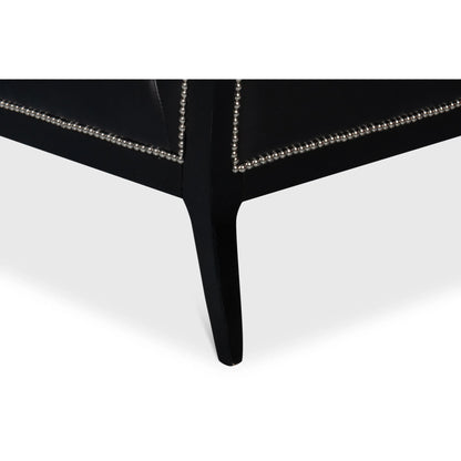Agave Slipper Chair by Sarreid Ltd.. Made from leather in a unique style.