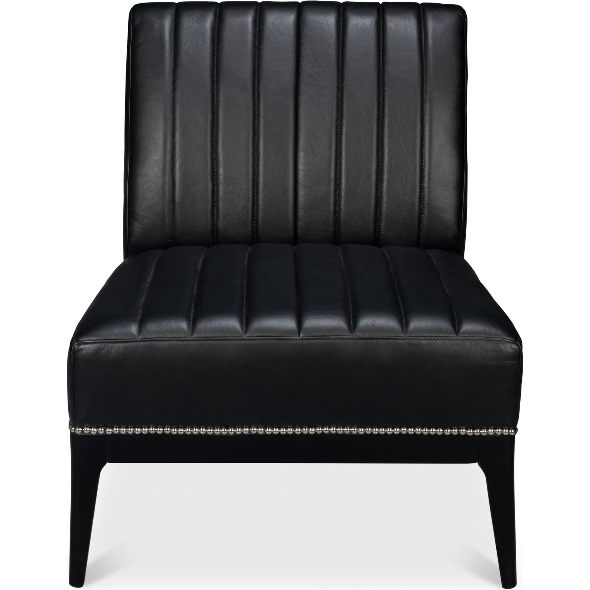 Agave Slipper Chair by Sarreid Ltd.. Made from leather in a unique style.