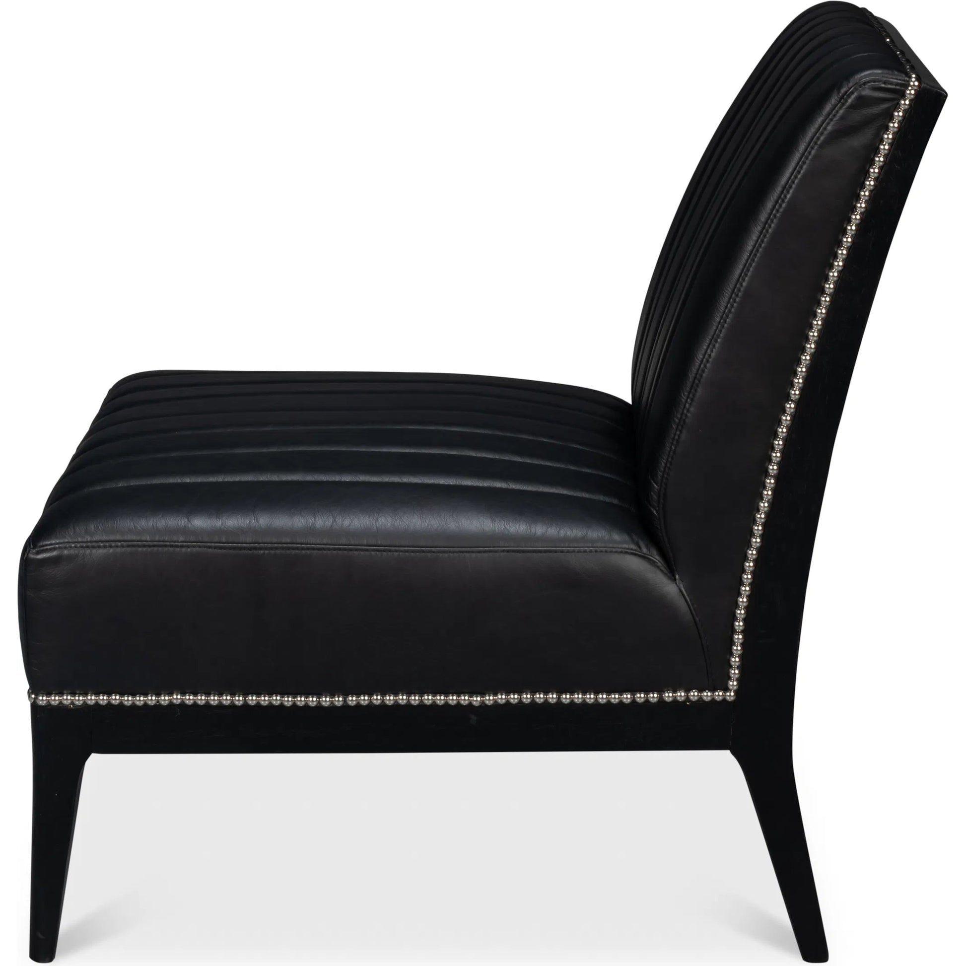 Agave Slipper Chair by Sarreid Ltd.. Made from leather in a unique style.