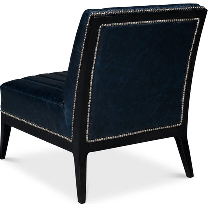 Agave Slipper Chair by Sarreid Ltd.. Made from leather in a unique style.