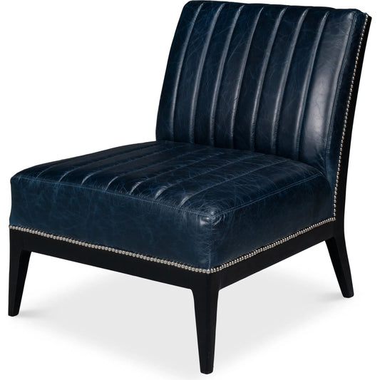 Agave Slipper Chair by Sarreid Ltd.. Made from leather in a unique style.