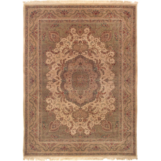 001 SI-2543091,SI-2543092 | Primary Silo | Super Fine Tabriz 5416 Rug by Exquisite Rugs in ivory. Made from new zealand wool in a unique style.
