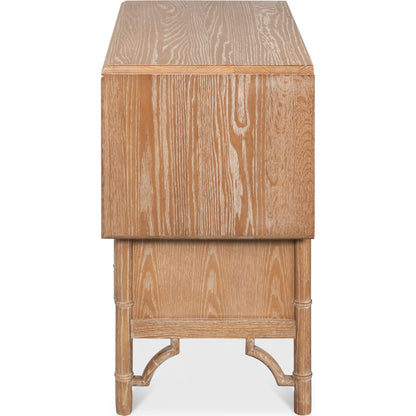 Brighton Cabinet by Sarreid Ltd. in brown and oak wood. Made from unique in a unique style.