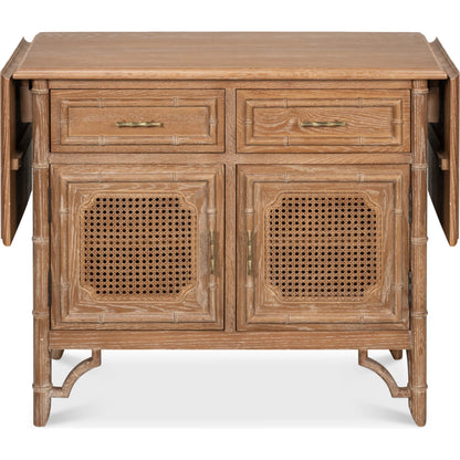 Brighton Cabinet by Sarreid Ltd. in brown and oak wood. Made from unique in a unique style.