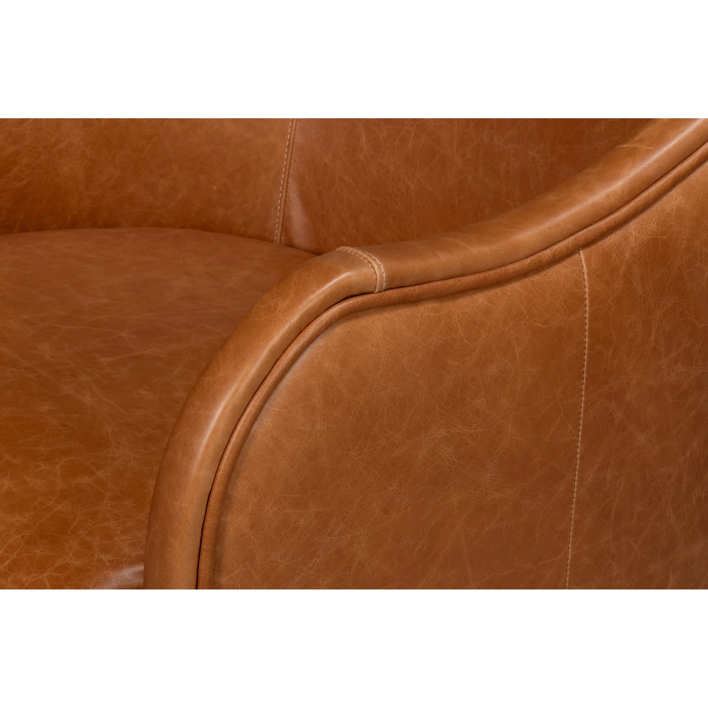003 SI-2238703 | Additional Silo | Braxton Leather Swivel Chair by Sarreid Ltd. in columbia brown. Made from wood, leather in a unique style.