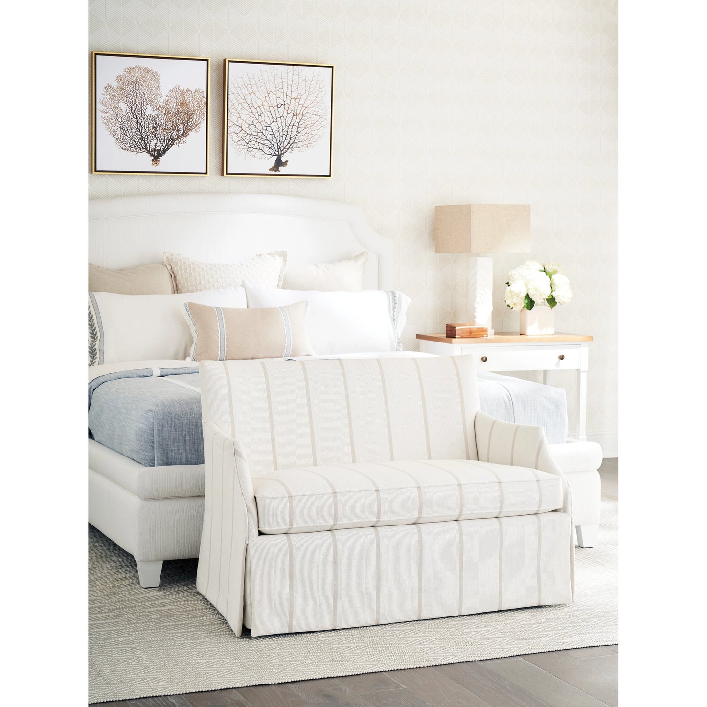 003 SI-1962978 | Lifestyle | Agate Settee by Barclay Butera in ivory, natural and ivory. Made from unique in a modern style.