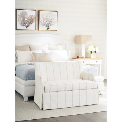 Agate Settee by Barclay Butera in ivory, natural and ivory. Made from unique in a modern style.