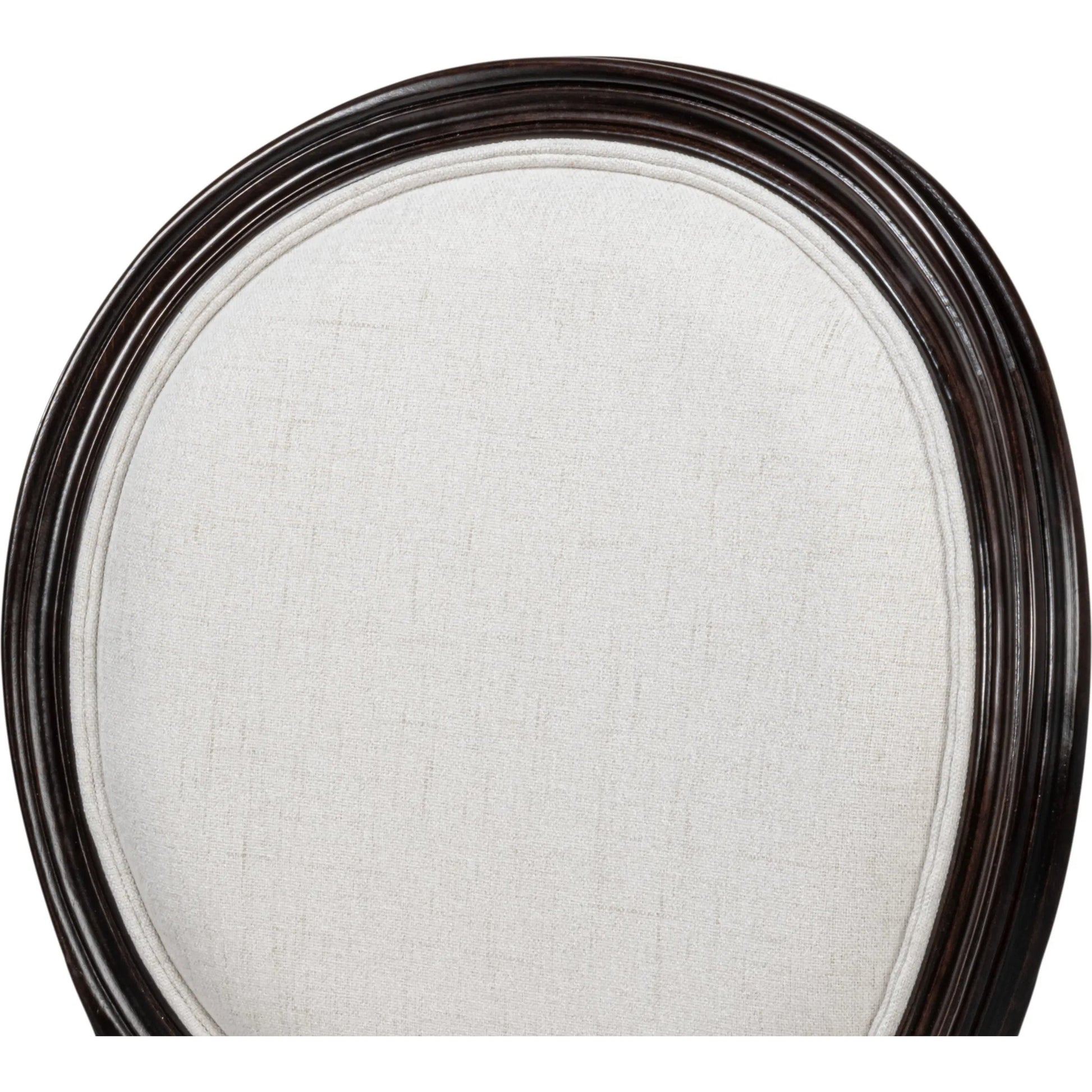 Oval Side Chair (Set of 2) by Sarreid Ltd. in cortina, performance cream. Made from walnut, performance fabric in a traditional style.