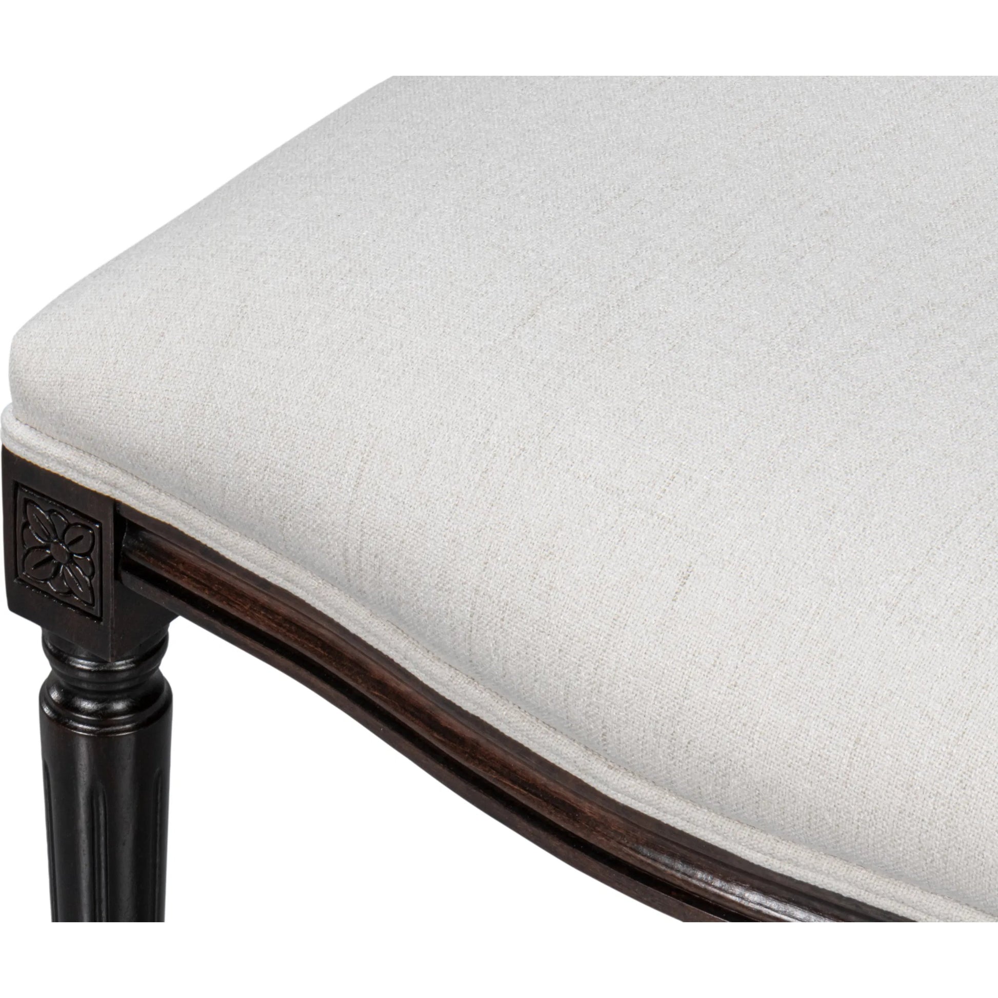 Oval Side Chair (Set of 2) by Sarreid Ltd. in cortina, performance cream. Made from walnut, performance fabric in a traditional style.