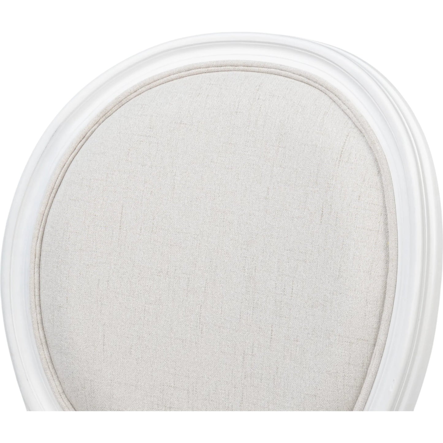 013 SI-2238706 | Closeup | Oval Side Chair (Set of 2) by Sarreid Ltd. in cortina, performance cream. Made from walnut, performance fabric in a traditional style.