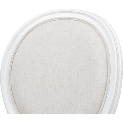 Oval Side Chair (Set of 2) by Sarreid Ltd. in cortina, performance cream. Made from walnut, performance fabric in a traditional style.