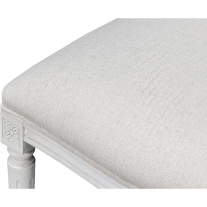 Oval Side Chair (Set of 2) by Sarreid Ltd. in cortina, performance cream. Made from walnut, performance fabric in a traditional style.