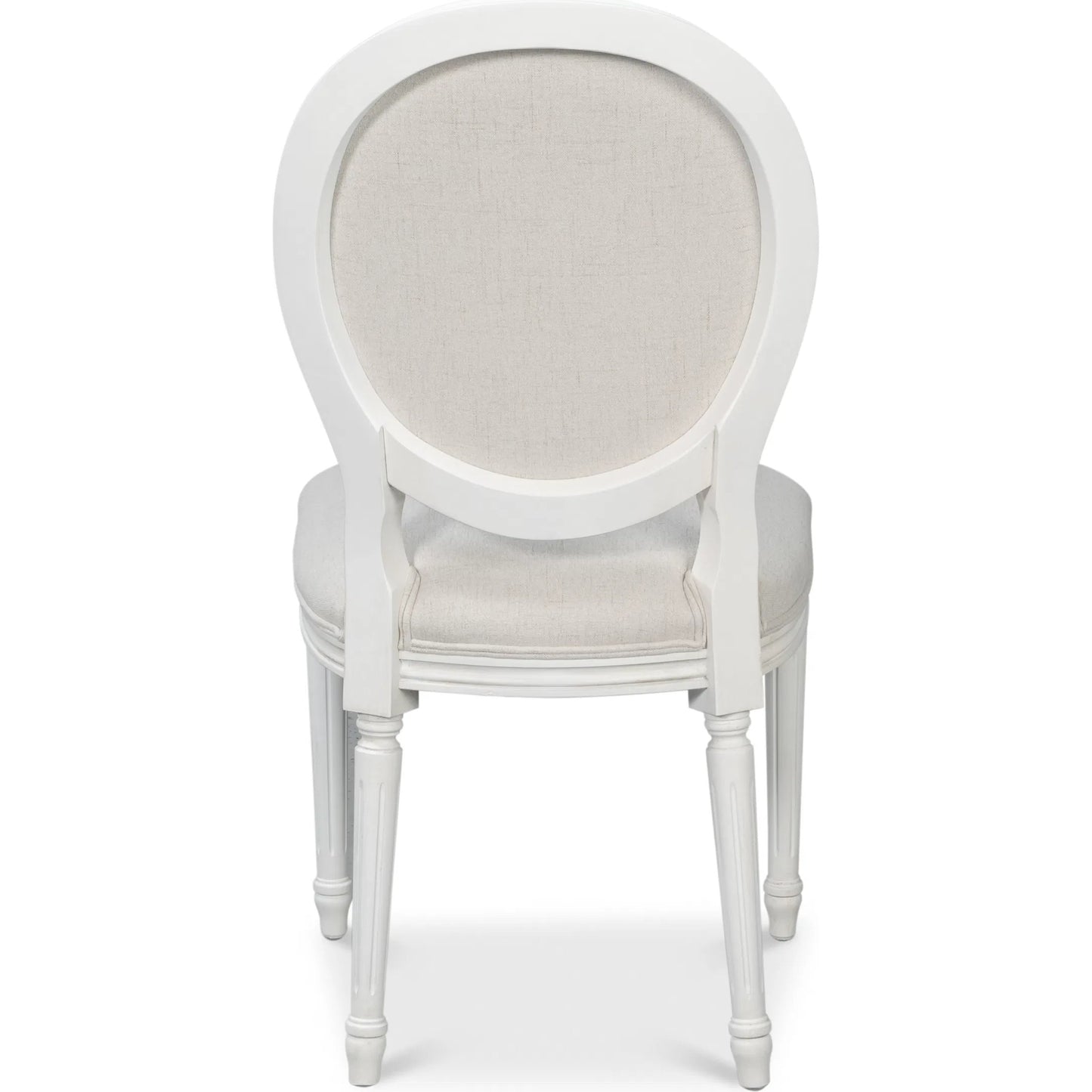 003 SI-2238706 | Additional Silo | Oval Side Chair (Set of 2) by Sarreid Ltd. in cortina, performance cream. Made from walnut, performance fabric in a traditional style.