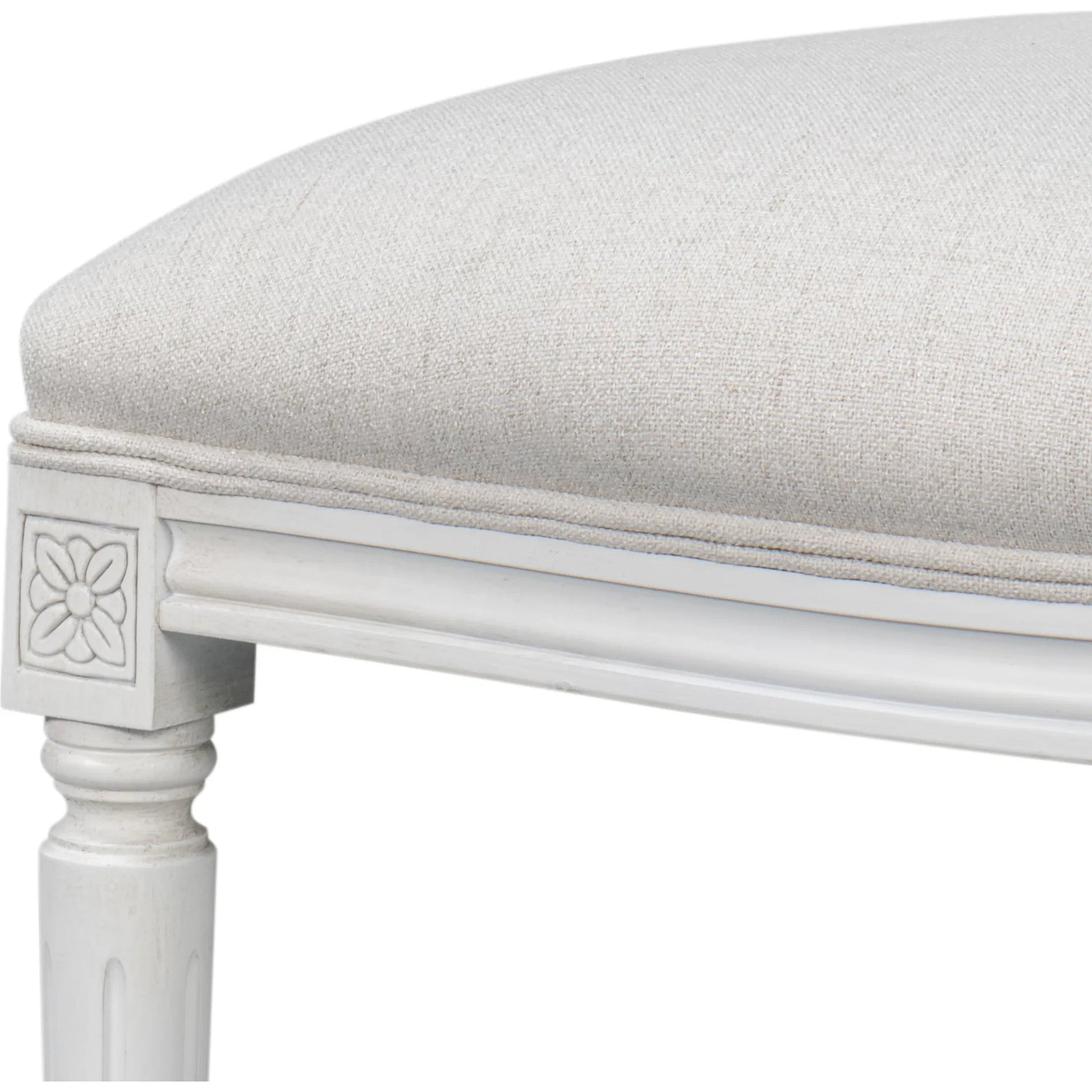 Oval Side Chair (Set of 2) by Sarreid Ltd. in cortina, performance cream. Made from walnut, performance fabric in a traditional style.