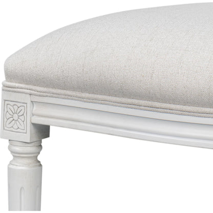 Oval Side Chair (Set of 2) by Sarreid Ltd. in cortina, performance cream. Made from walnut, performance fabric in a traditional style.