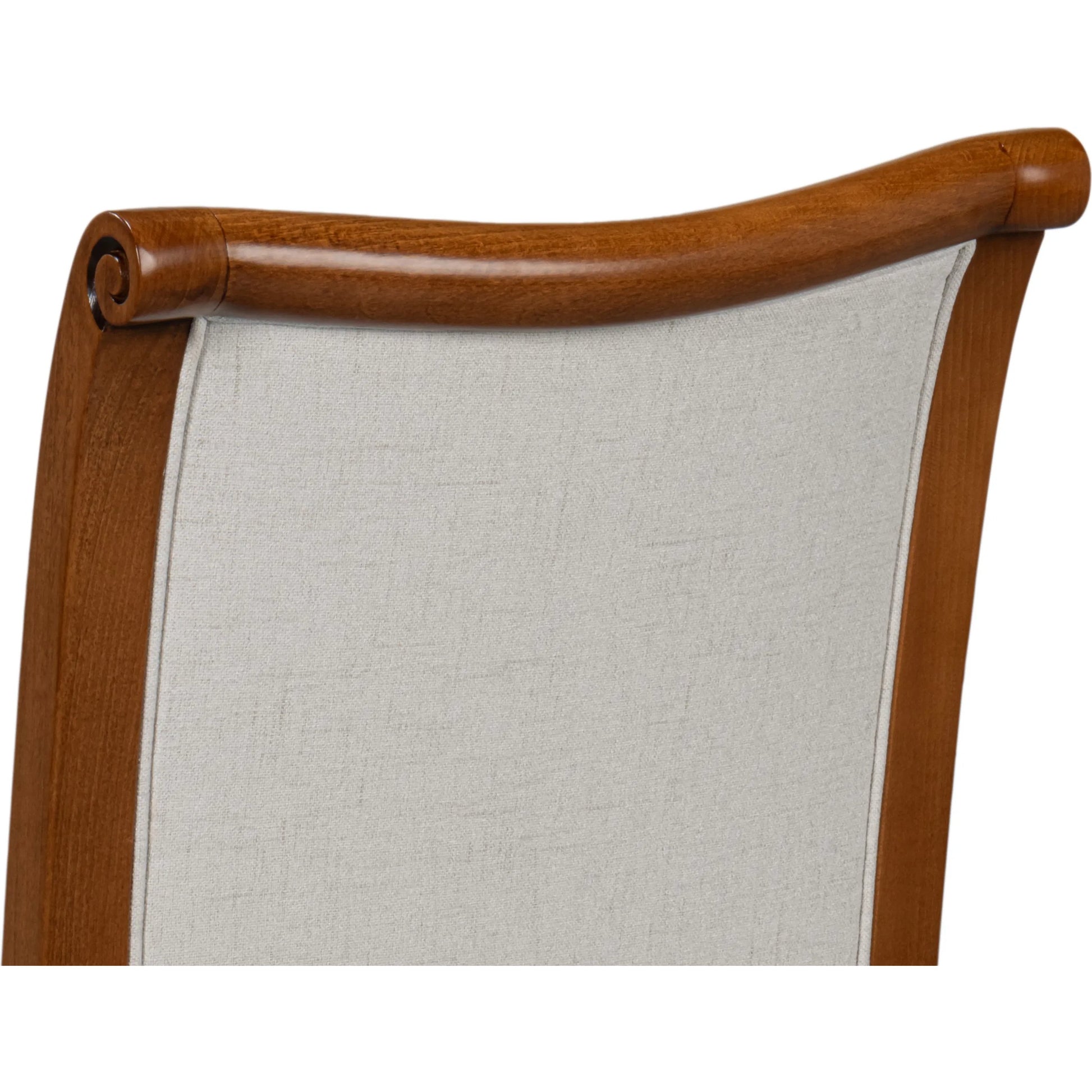 Polk Fabric Side Chair (Set of 2) by Sarreid Ltd. in cream fabric, old world walnut. Made from walnut, fabric in a traditional style.