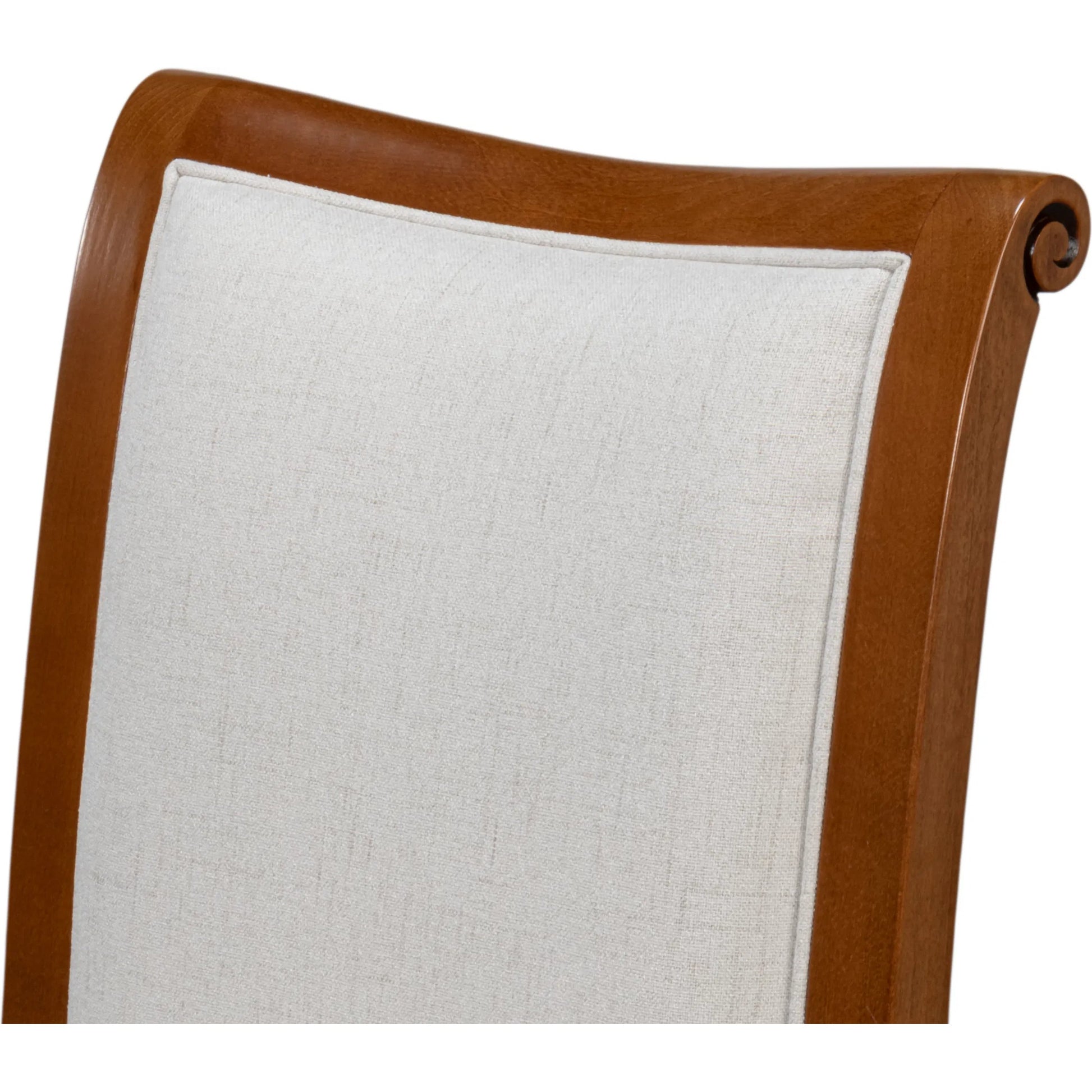 Polk Fabric Side Chair (Set of 2) by Sarreid Ltd. in cream fabric, old world walnut. Made from walnut, fabric in a traditional style.