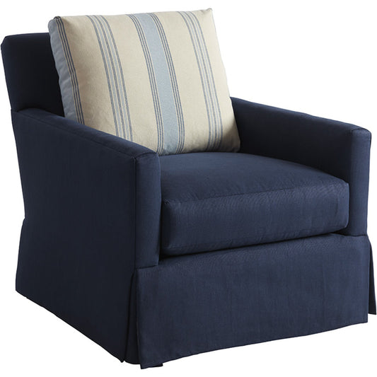 Harlow Swivel Chair by Lexington in navy. Made from unique in a traditional style.