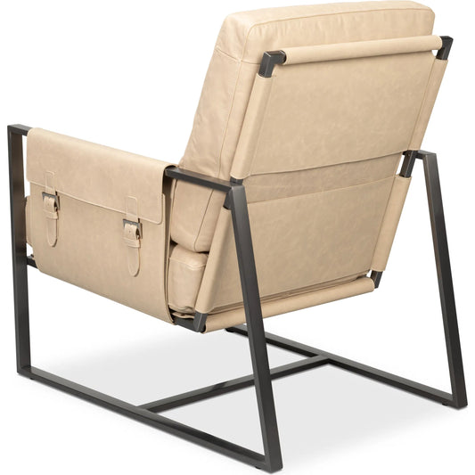 Edmonds Distilled Leather Chair by Sarreid Ltd.. Made from unique in a unique style.