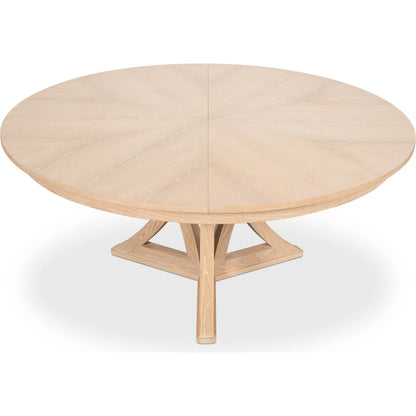 Casual Jupe Dining Table by Sarreid Ltd. in solid oak, veneers. Made from solid oak, veneers in a traditional style.