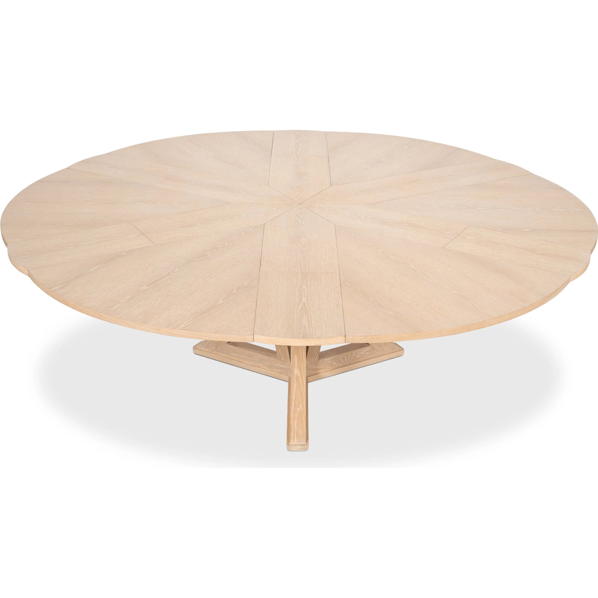 Casual Jupe Dining Table by Sarreid Ltd. in solid oak, veneers. Made from solid oak, veneers in a traditional style.