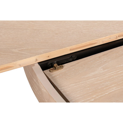 Casual Jupe Dining Table by Sarreid Ltd. in solid oak, veneers. Made from solid oak, veneers in a traditional style.