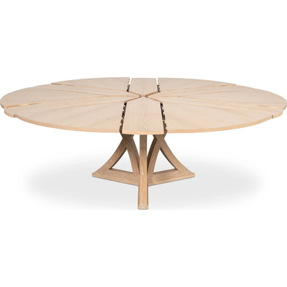 Casual Jupe Dining Table by Sarreid Ltd. in solid oak, veneers. Made from solid oak, veneers in a traditional style.