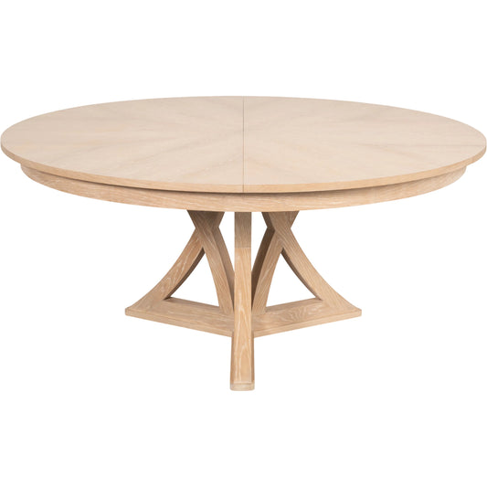 Casual Jupe Dining Table by Sarreid Ltd. in solid oak, veneers. Made from solid oak, veneers in a traditional style.