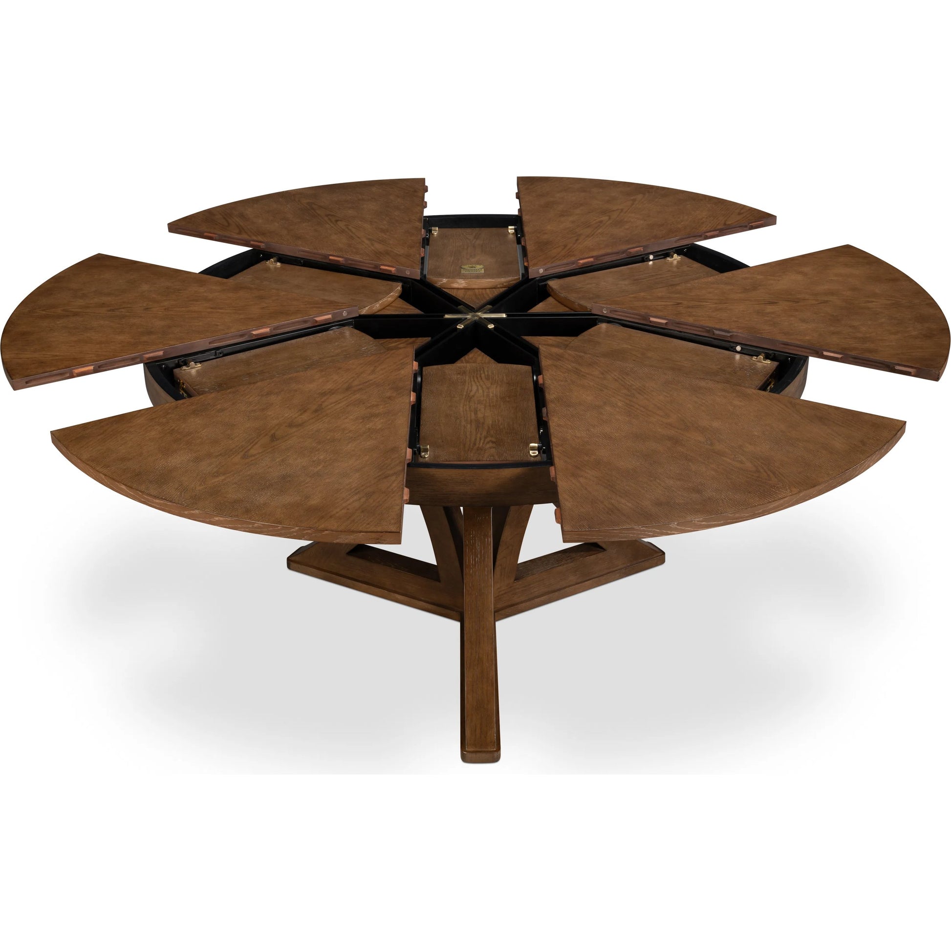 Casual Jupe Dining Table by Sarreid Ltd. in solid oak, veneers. Made from solid oak, veneers in a traditional style.
