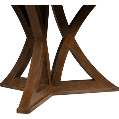 Casual Jupe Dining Table by Sarreid Ltd. in solid oak, veneers. Made from solid oak, veneers in a traditional style.
