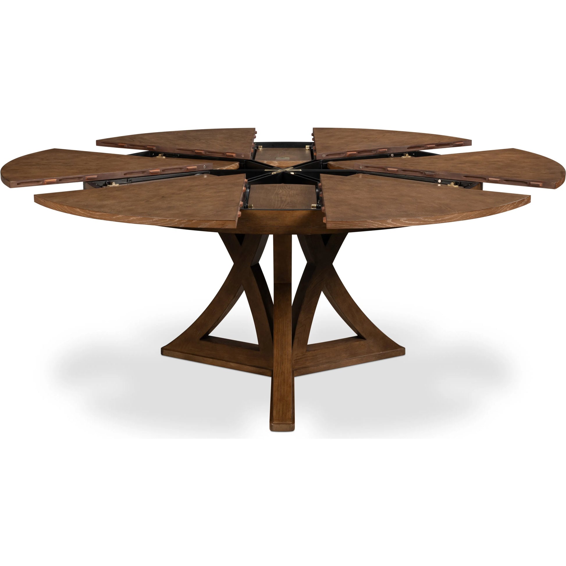 Casual Jupe Dining Table by Sarreid Ltd. in solid oak, veneers. Made from solid oak, veneers in a traditional style.