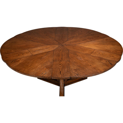 Casual Jupe Dining Table by Sarreid Ltd. in solid oak, veneers. Made from solid oak, veneers in a traditional style.