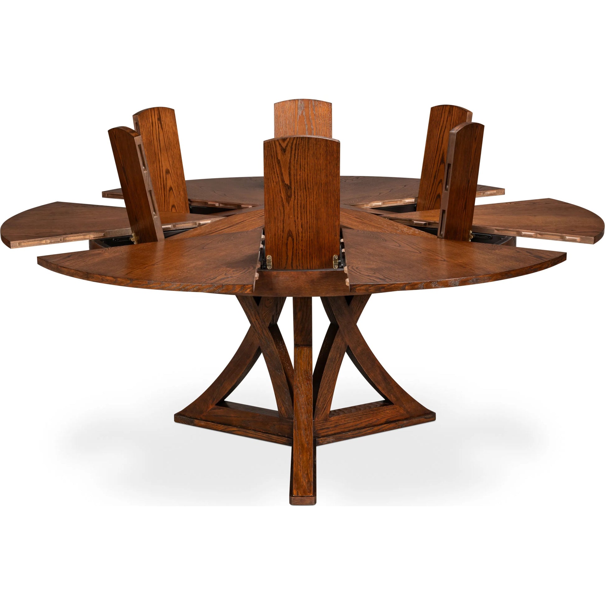 Casual Jupe Dining Table by Sarreid Ltd. in solid oak, veneers. Made from solid oak, veneers in a traditional style.