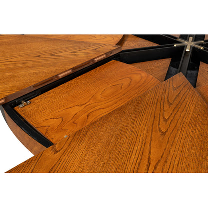 Casual Jupe Dining Table by Sarreid Ltd. in solid oak, veneers. Made from solid oak, veneers in a traditional style.