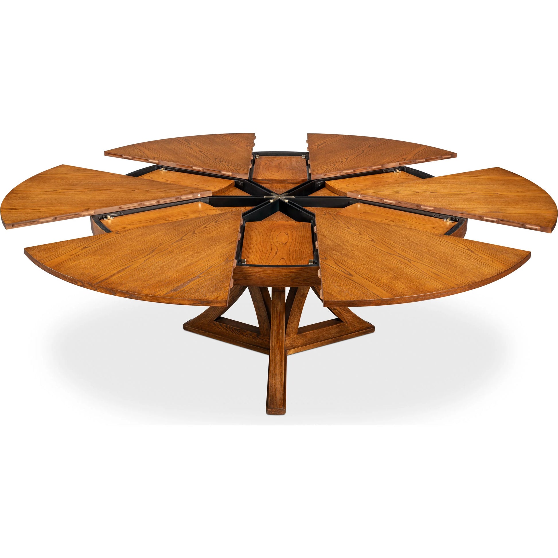 Casual Jupe Dining Table by Sarreid Ltd. in solid oak, veneers. Made from solid oak, veneers in a traditional style.
