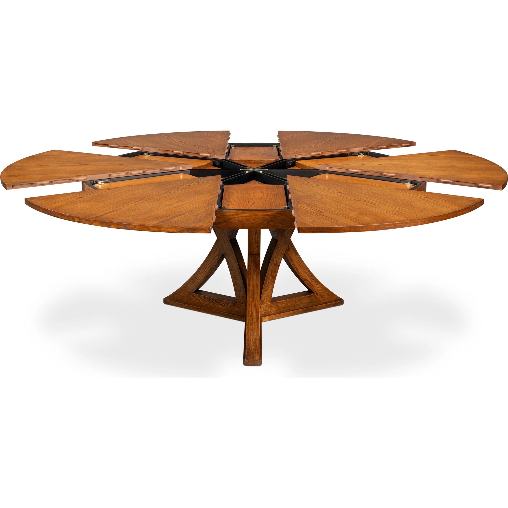 Casual Jupe Dining Table by Sarreid Ltd. in solid oak, veneers. Made from solid oak, veneers in a traditional style.