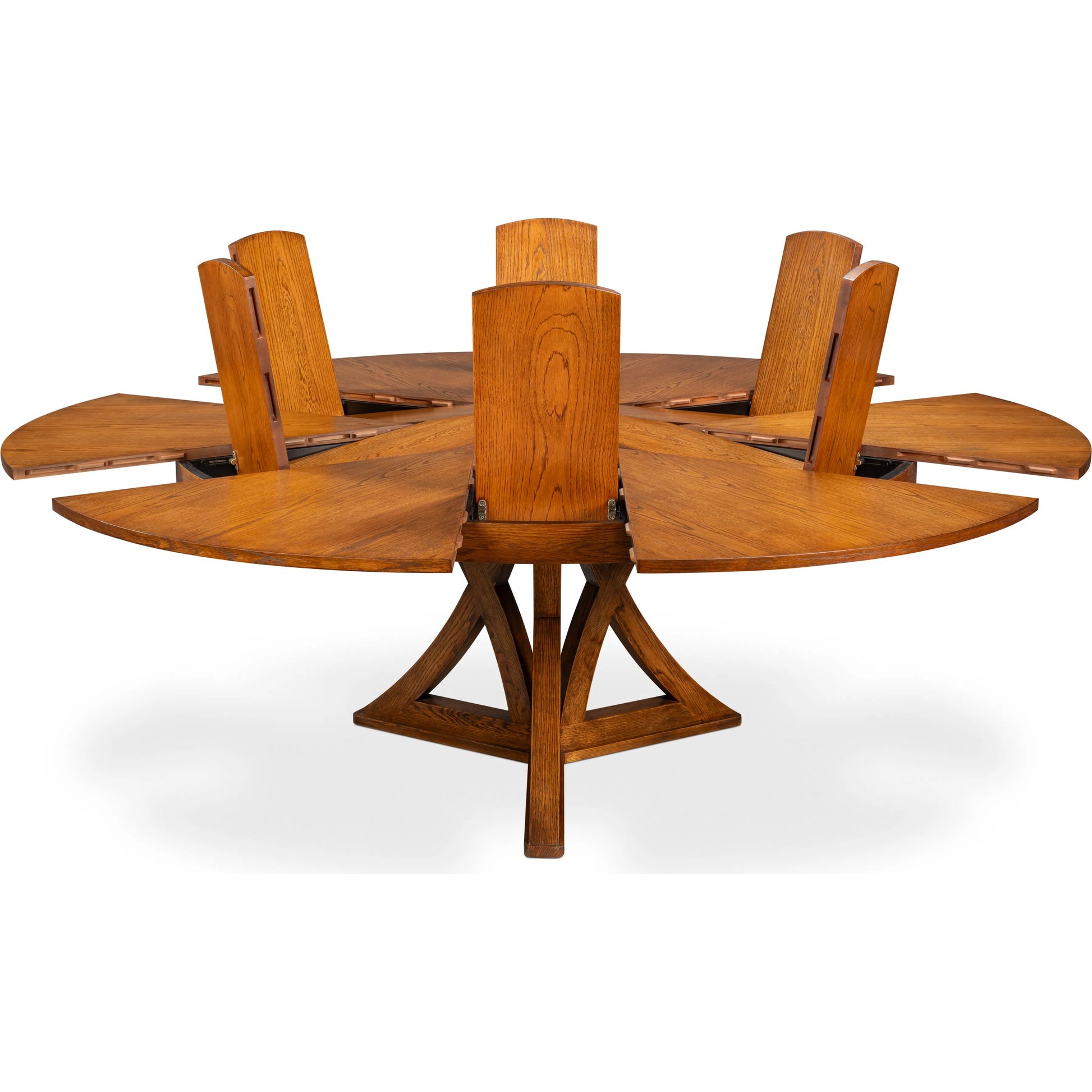 Casual Jupe Dining Table by Sarreid Ltd. in solid oak, veneers. Made from solid oak, veneers in a traditional style.