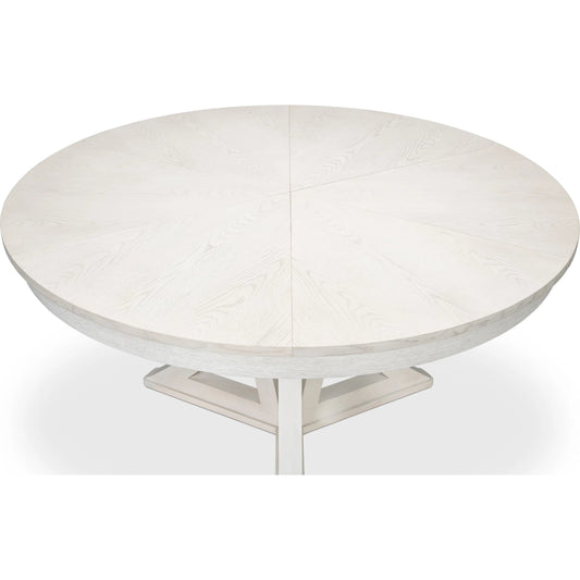 Casual Jupe Dining Table by Sarreid Ltd.. Made from solid oak, veneers in a unique style.
