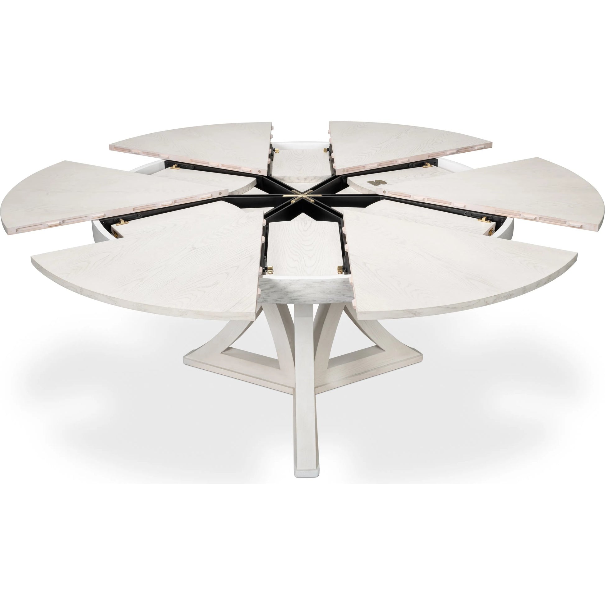 Casual Jupe Dining Table by Sarreid Ltd. in solid oak, veneers. Made from solid oak, veneers in a traditional style.