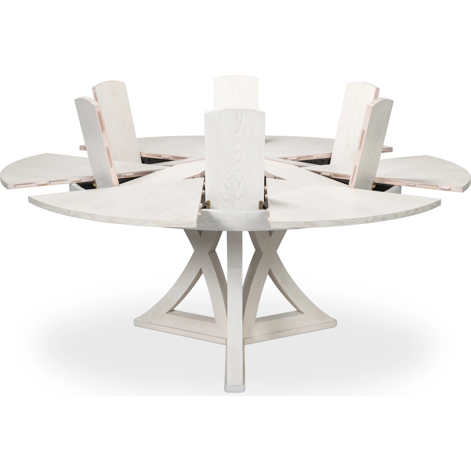 Casual Jupe Dining Table by Sarreid Ltd. in solid oak, veneers. Made from solid oak, veneers in a traditional style.