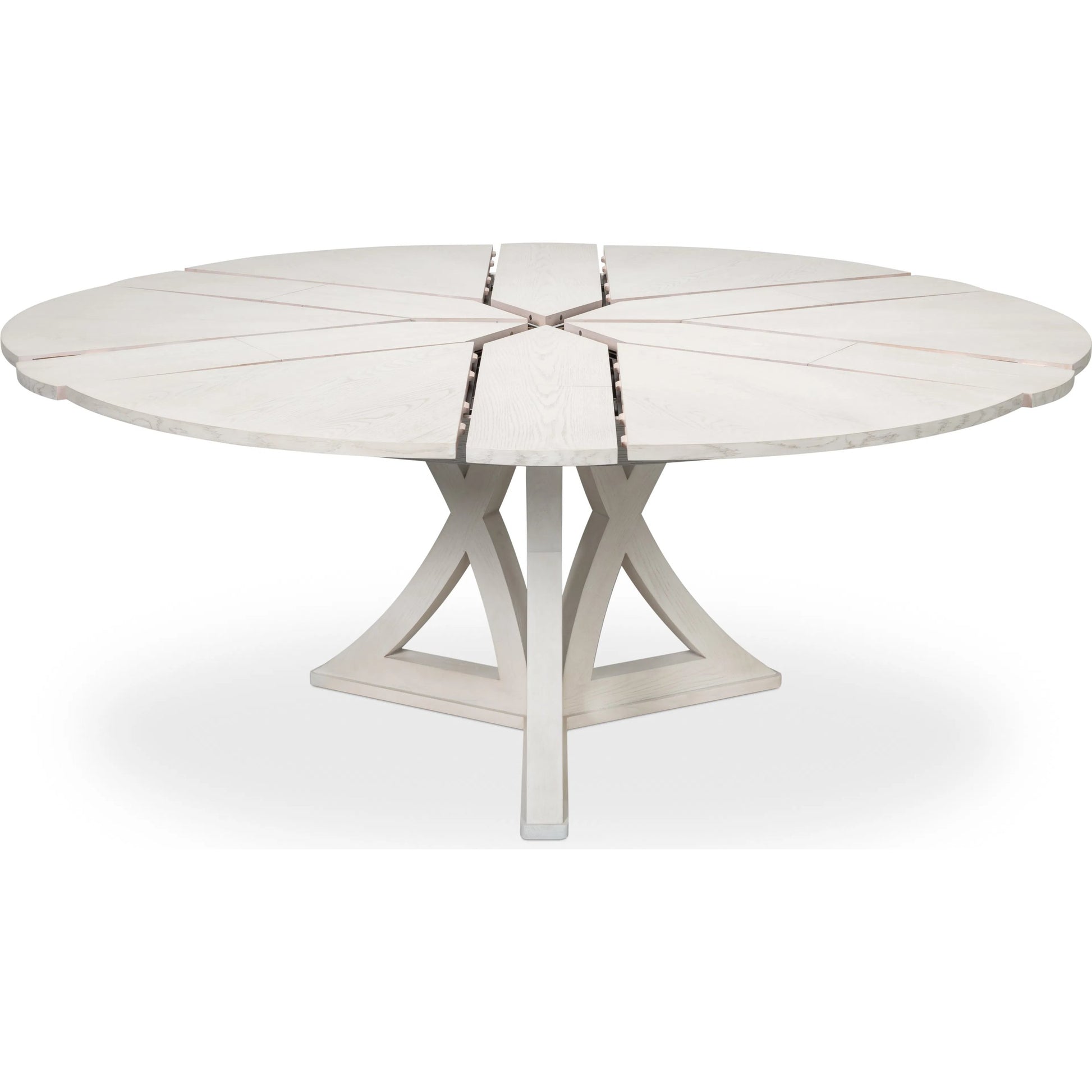 Casual Jupe Dining Table by Sarreid Ltd. in solid oak, veneers. Made from solid oak, veneers in a traditional style.