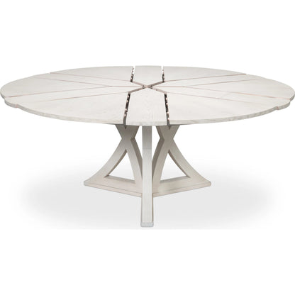 Casual Jupe Dining Table by Sarreid Ltd. in solid oak, veneers. Made from solid oak, veneers in a traditional style.