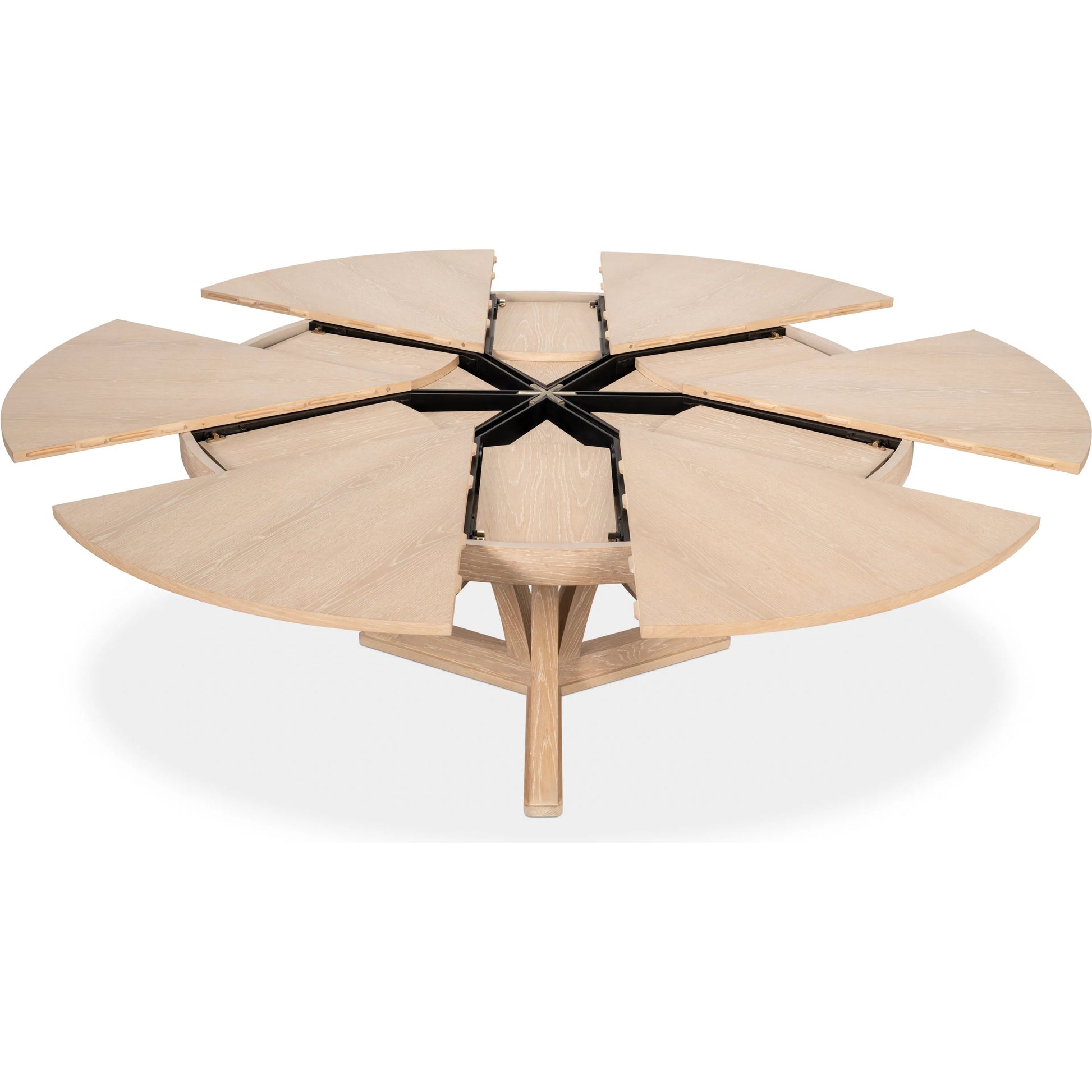Casual Jupe Dining Table by Sarreid Ltd. in solid oak, veneers. Made from solid oak, veneers in a traditional style.