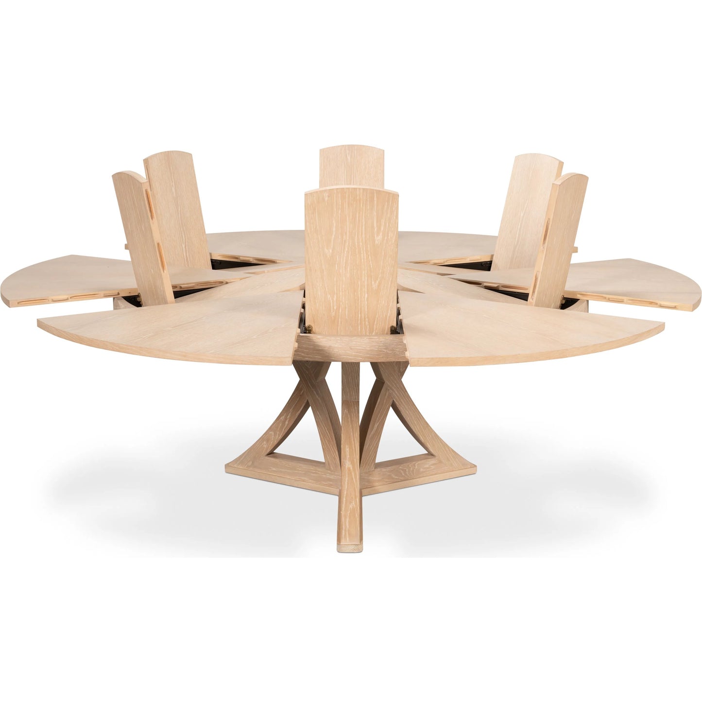 050 SI-2262529 | Additional Silo | Casual Jupe Dining Table by Sarreid Ltd. in solid oak, veneers. Made from solid oak, veneers in a traditional style.