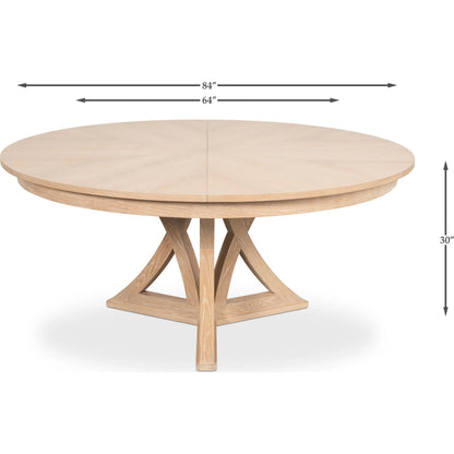 Casual Jupe Dining Table by Sarreid Ltd. in solid oak, veneers. Made from solid oak, veneers in a traditional style.