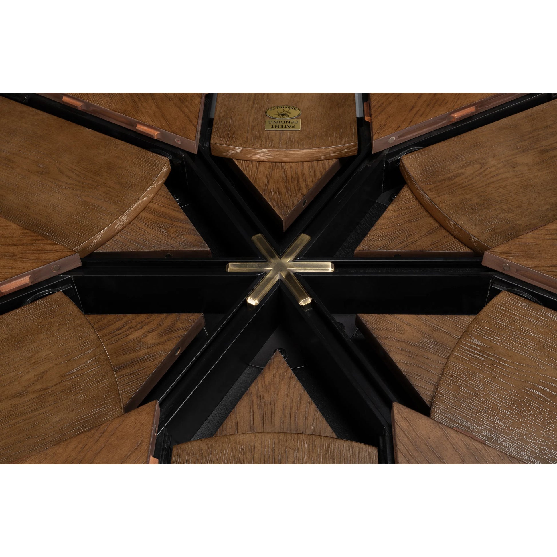 Casual Jupe Dining Table by Sarreid Ltd. in solid oak, veneers. Made from solid oak, veneers in a traditional style.