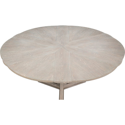 Casual Jupe Dining Table by Sarreid Ltd. in solid oak, veneers. Made from solid oak, veneers in a traditional style.