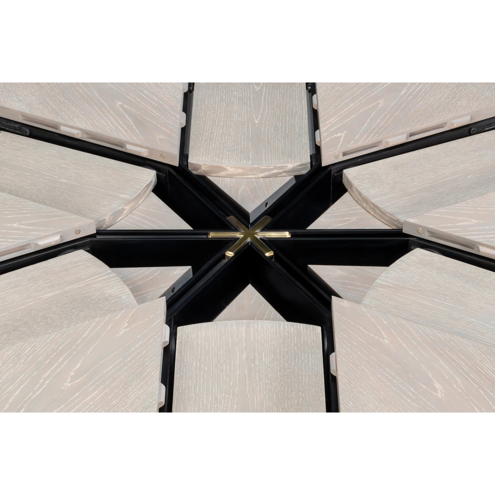 Casual Jupe Dining Table by Sarreid Ltd. in solid oak, veneers. Made from solid oak, veneers in a traditional style.